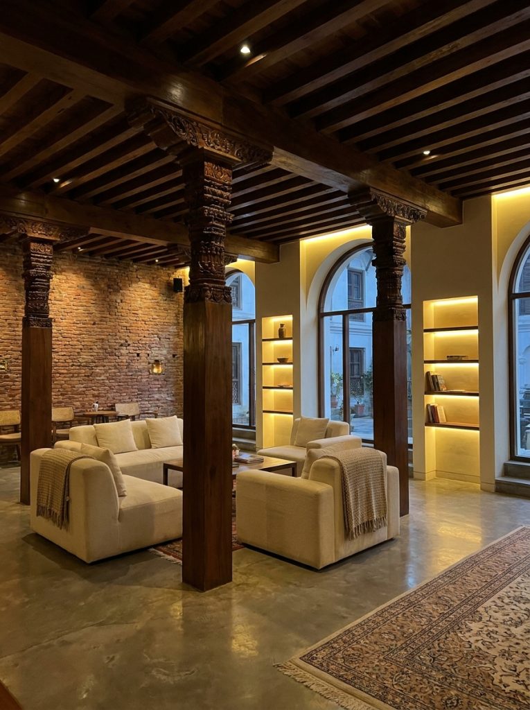 lounge with newari detailing luxury 202606221025
