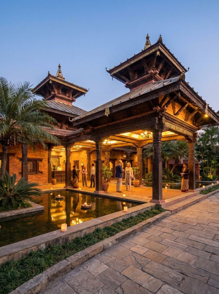 resort reception building nepali… 202606221020